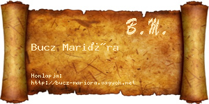 Bucz Marióra névjegykártya